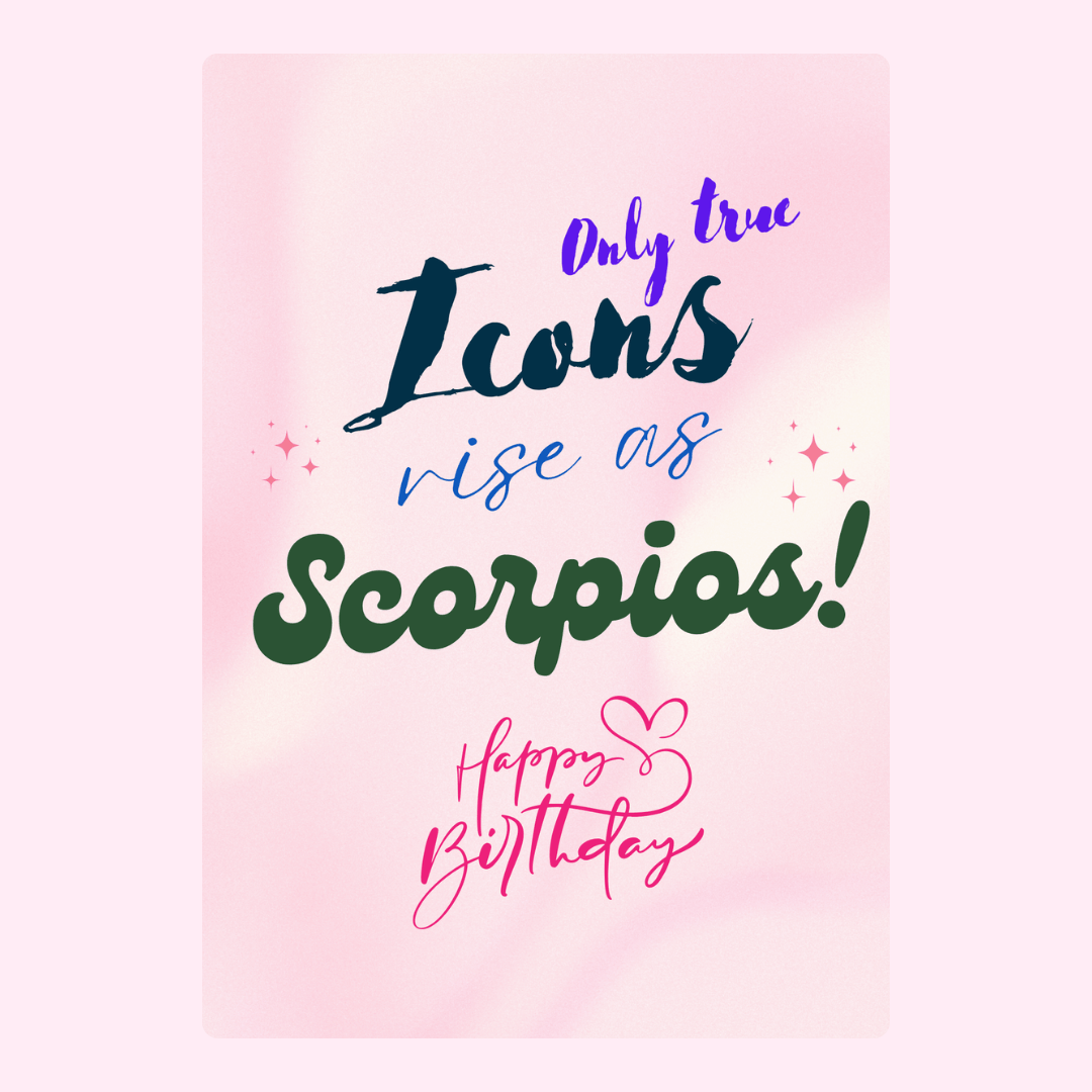 Happy Birthday Scorpio card