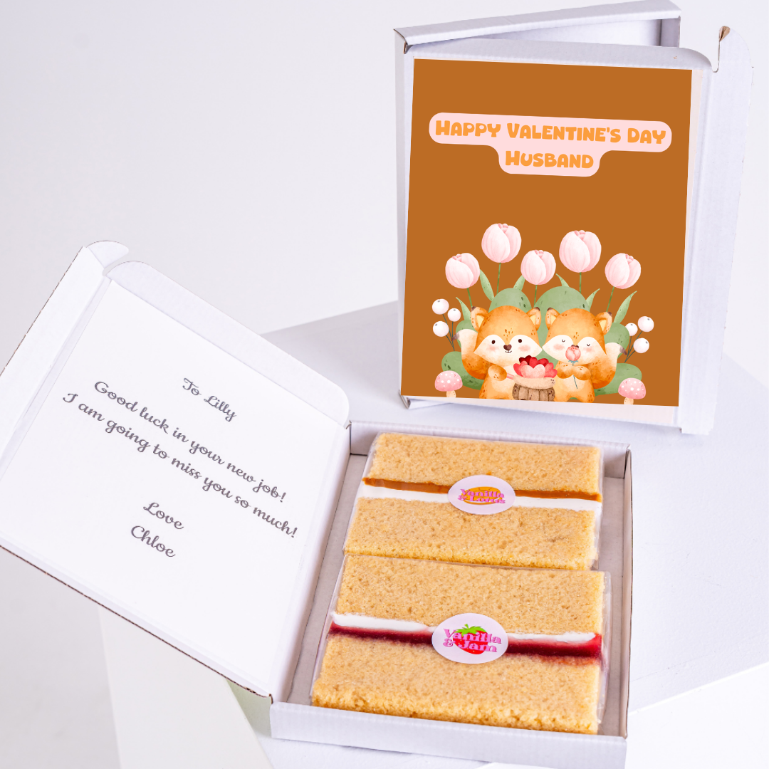 Valentine's Day cake box for husband, gift from Chloe