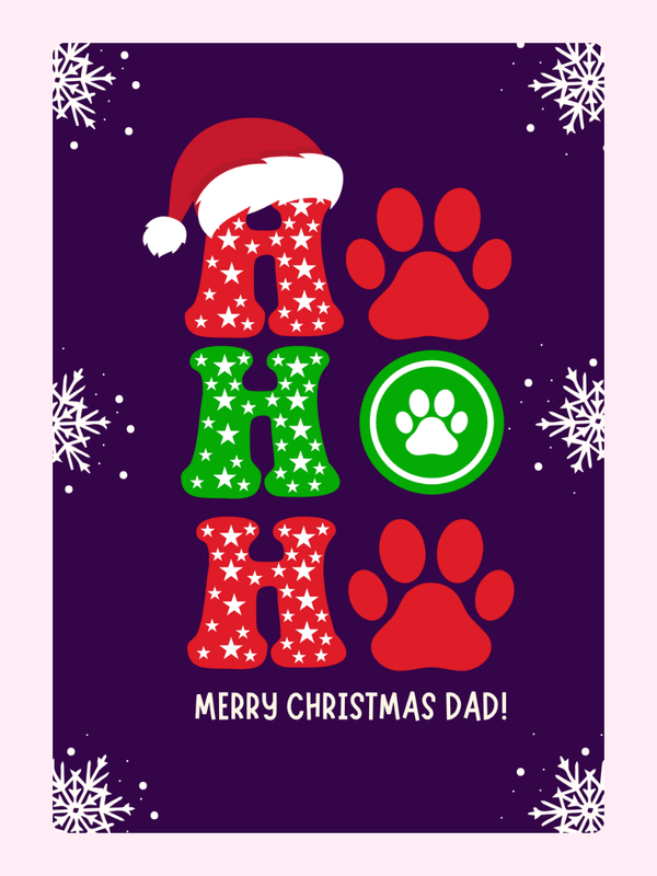 Ho Ho Ho! Merry Christmas Dad Cake Card