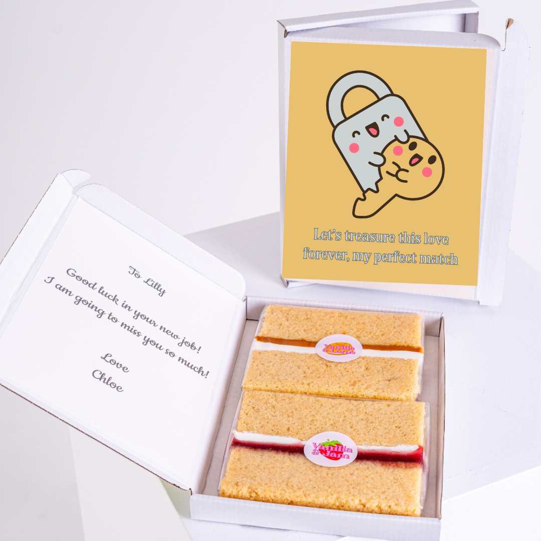 Cake gift box for Lilly with perfect match message.