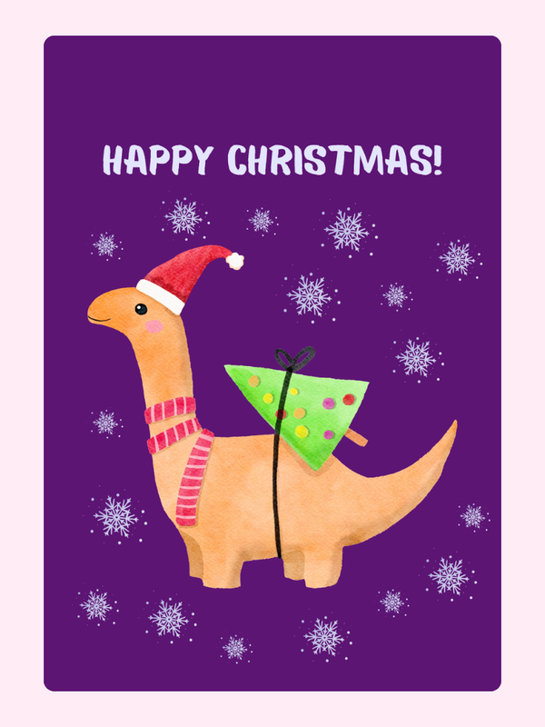Merry Christmas75 Cake Card, for kids