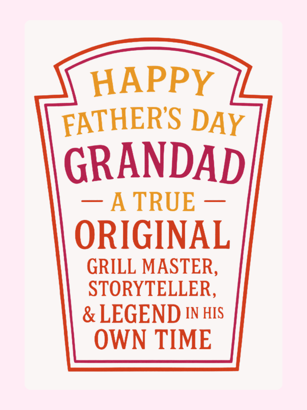 Happy Father's Day Grandad Cake Card, for grandparents