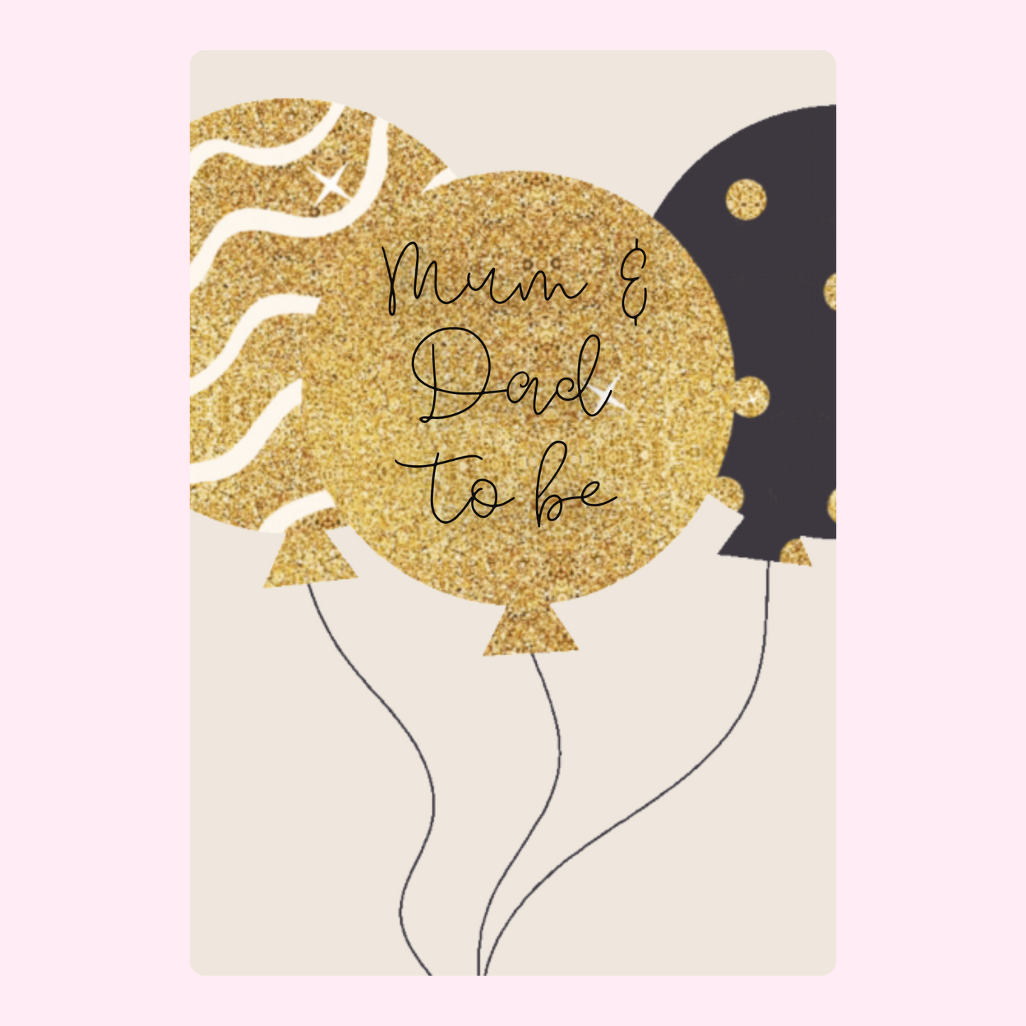 Mum & Dad to be card with gold balloons - 6_f5b52418