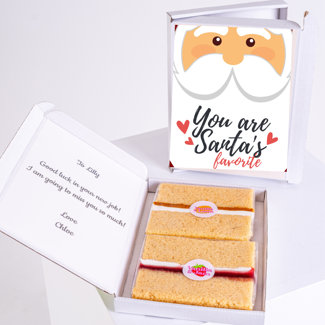 Santa-themed cake gift box for Lilly, You are Santa's favorite