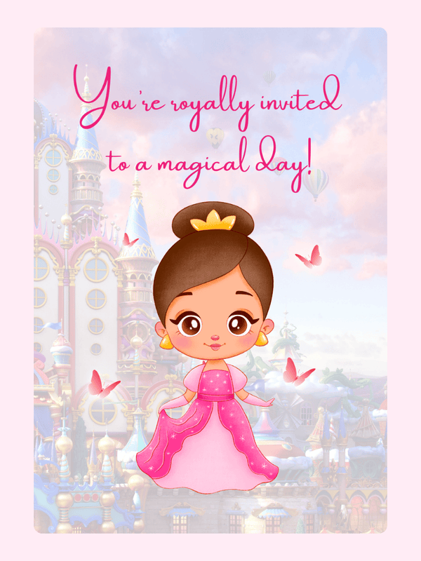 Princess invitation card, magical day, 73_f3421f8f