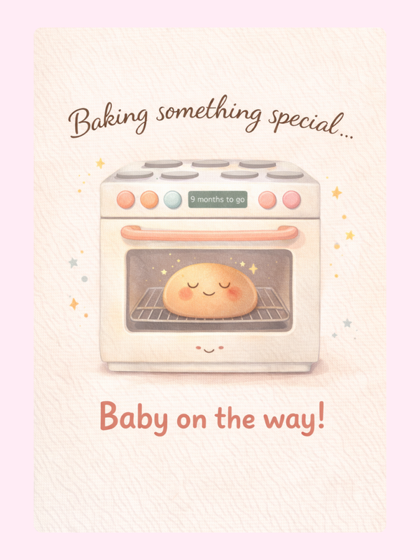 Baking Something Special Pregnancy Cake Card