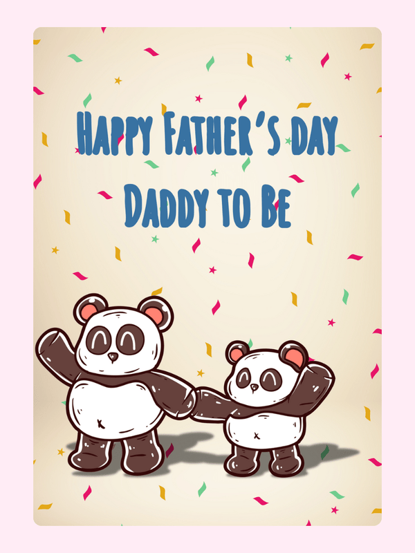 Happy Father's Day Daddy To Be Cake Card