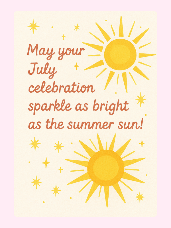 May Your July Cake Card, birthday