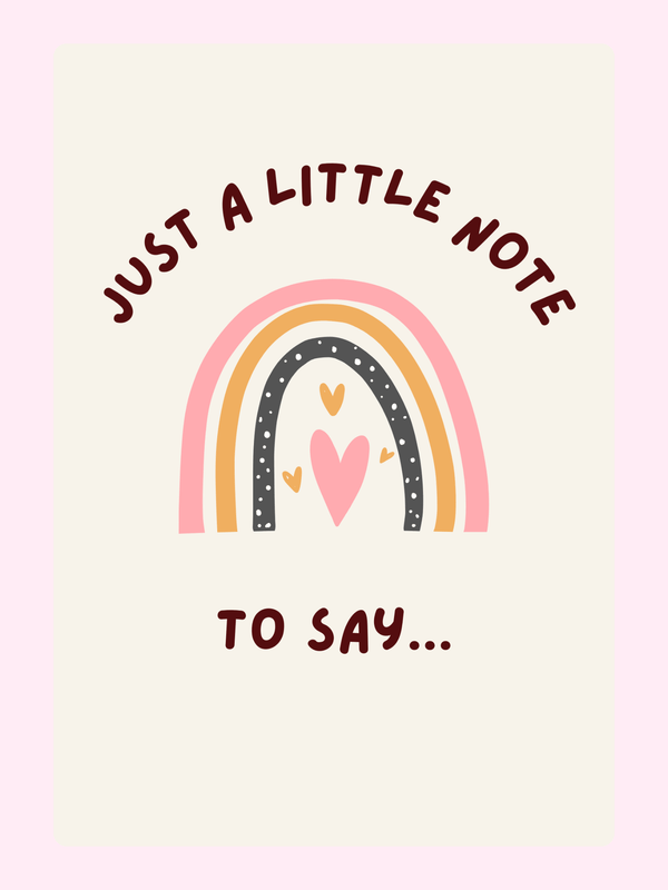 Note card with rainbow, Just a Little Note (7_a9bb134e)
