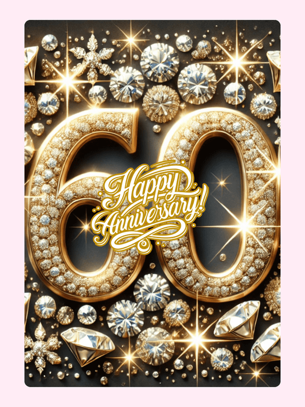 Happy 60th Anniversary card with diamonds (7_aab19329)
