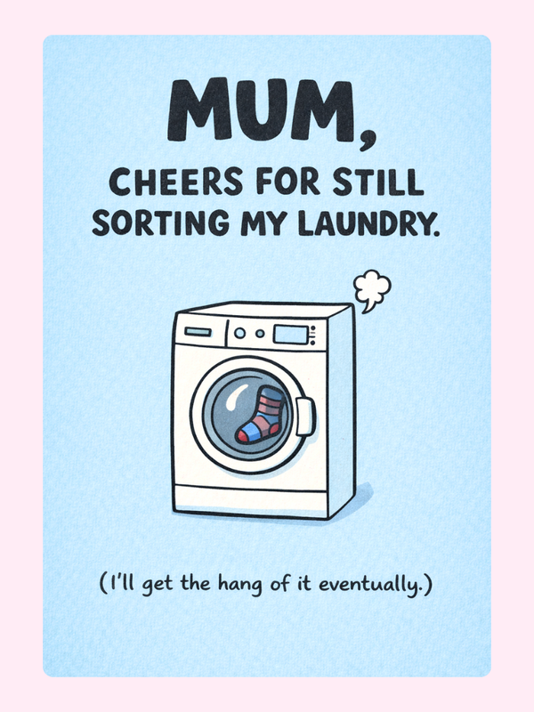Cheers For Sorting My Laundry Cake Card, Mother's Day
