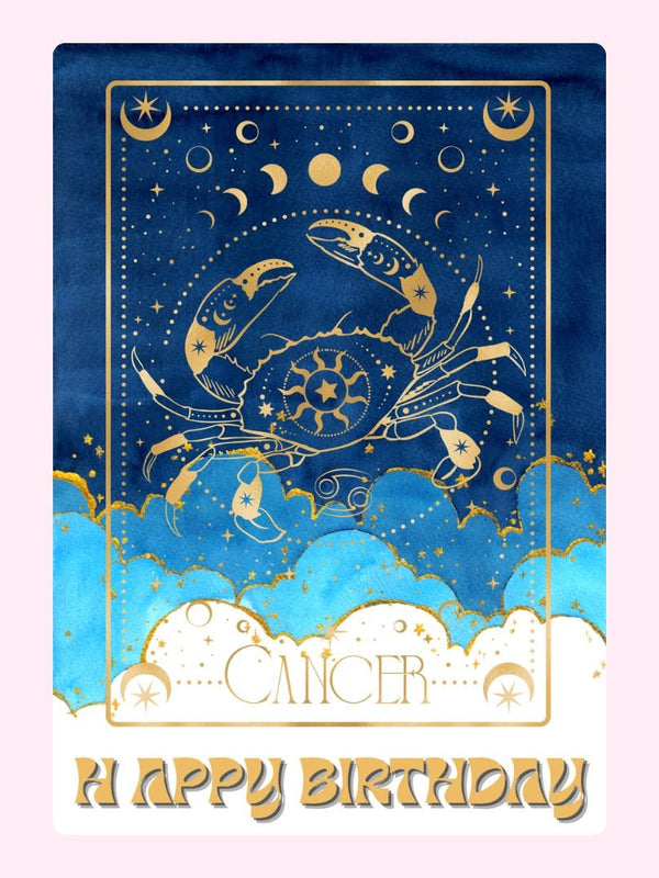 Moon and Star Cake Card, birthday