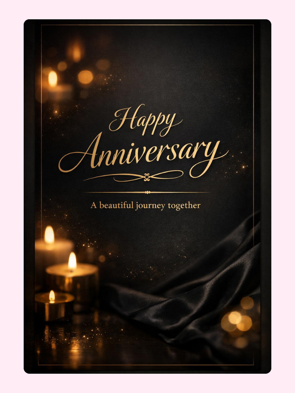 A Beautiful Journey Together Anniversary Cake Card letterbox cake card with freshly baked cake slices