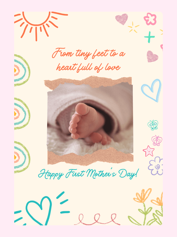 First Mother Day Cake Card, for Mum