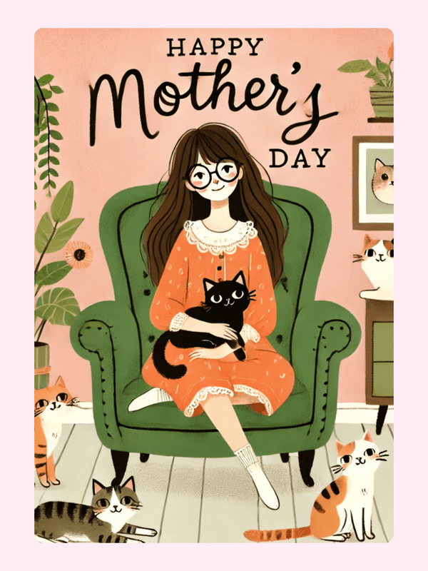 Happy Mother's Day55 Cake Card, for Mum