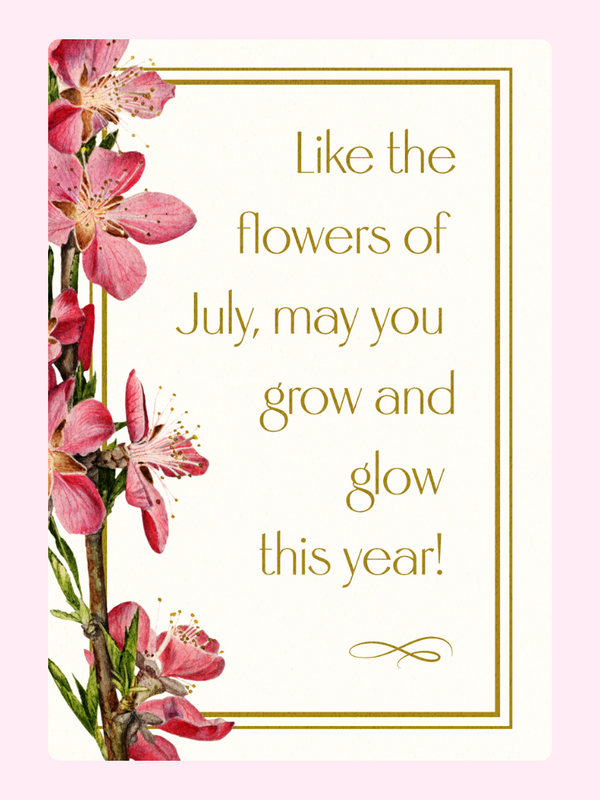 Grow And Glow Cake Card, birthday