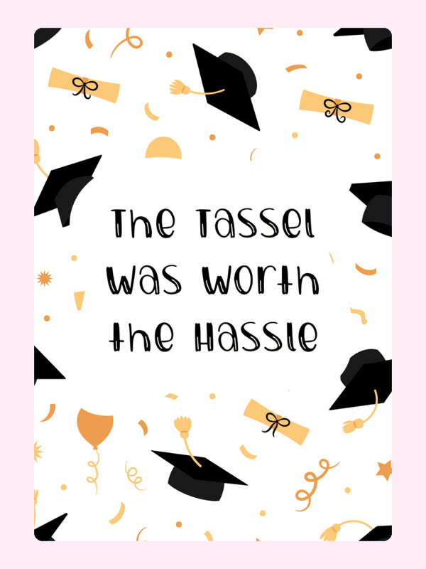 The Tassel Was Worth Cake Card, graduation