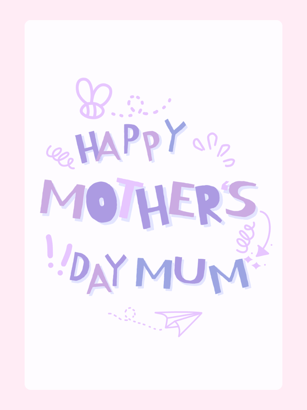 Happy Mother's Day Mum28 Cake Card