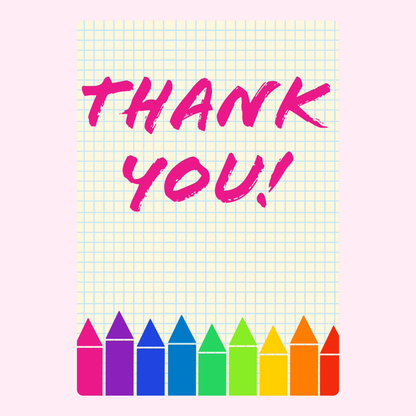 Thank You card with crayons - 9_49352b87