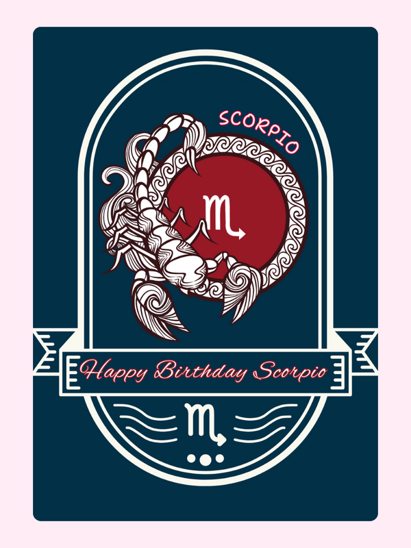 Scorpio birthday card