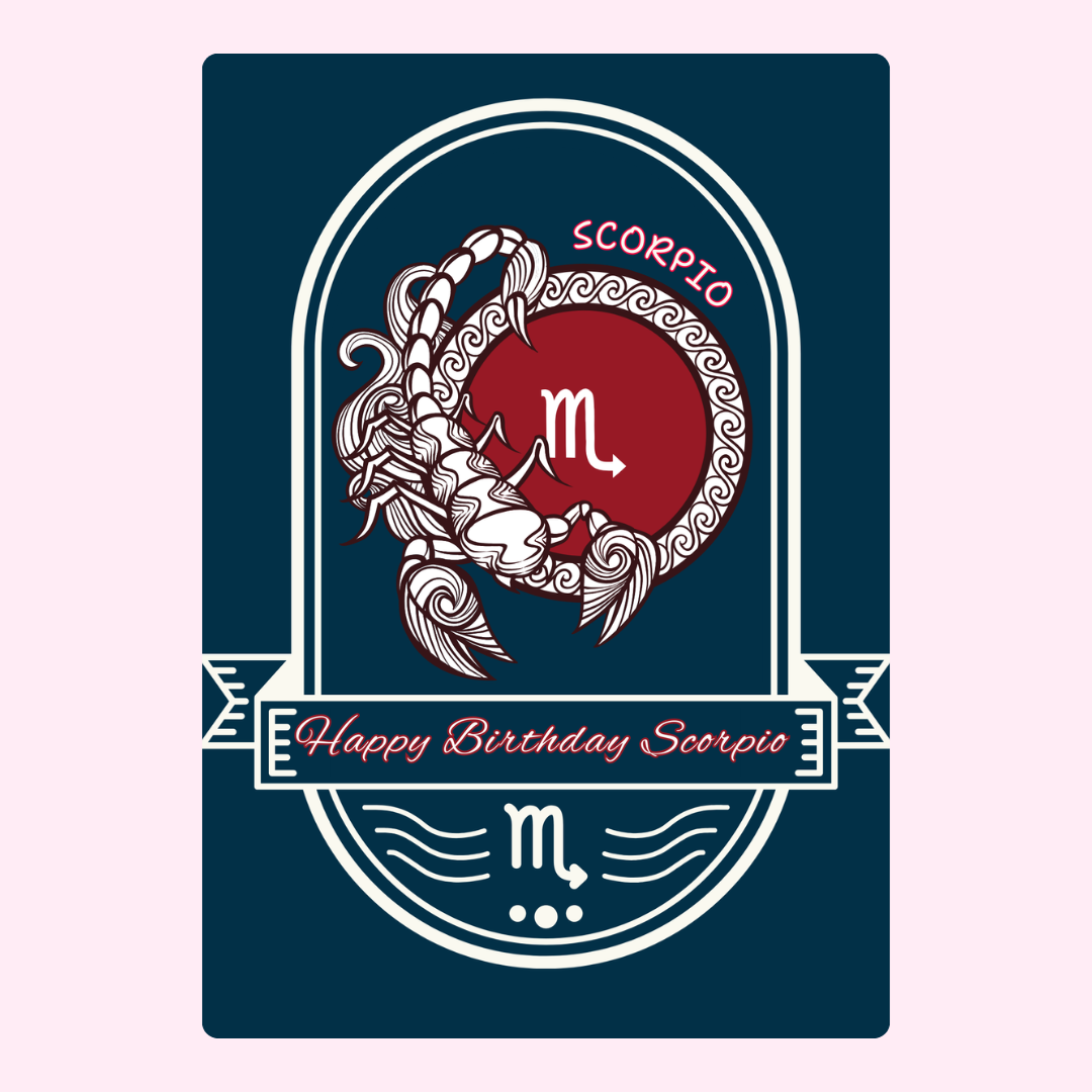 Scorpio birthday card