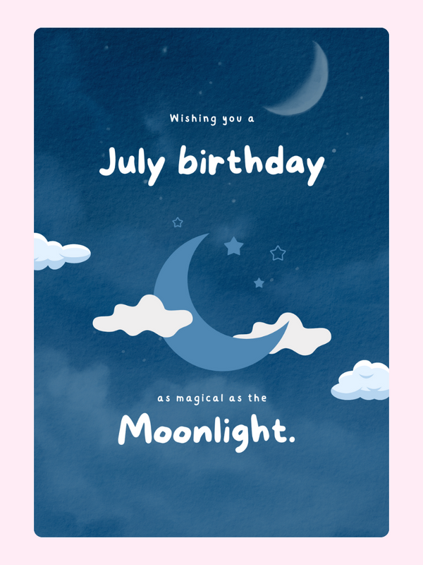 As Magical As The Moonlight Cake Card, birthday