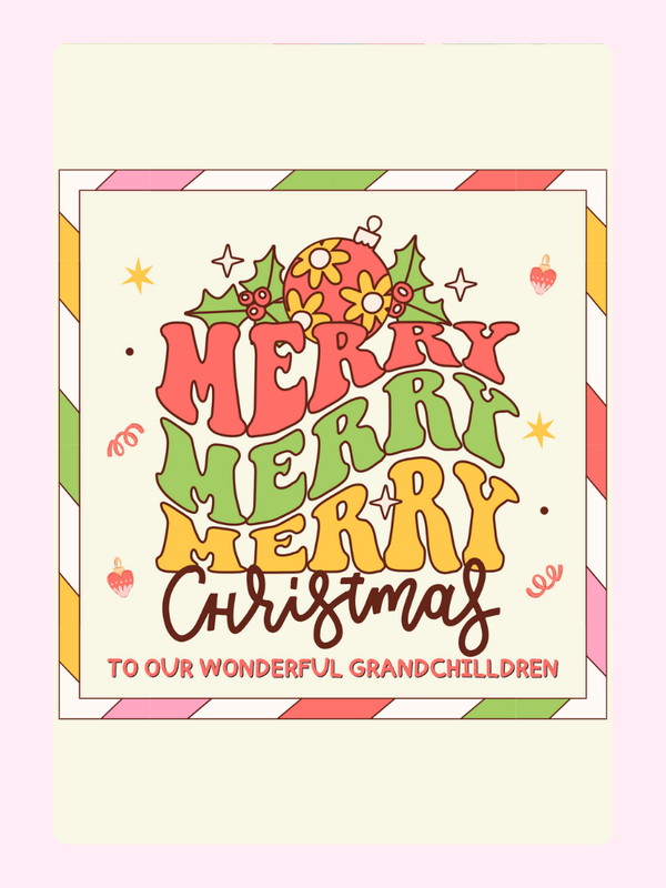 To A Wonderful Grandchildren Cake Card, Christmas