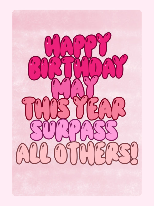 Happy Birthday May Cake Card