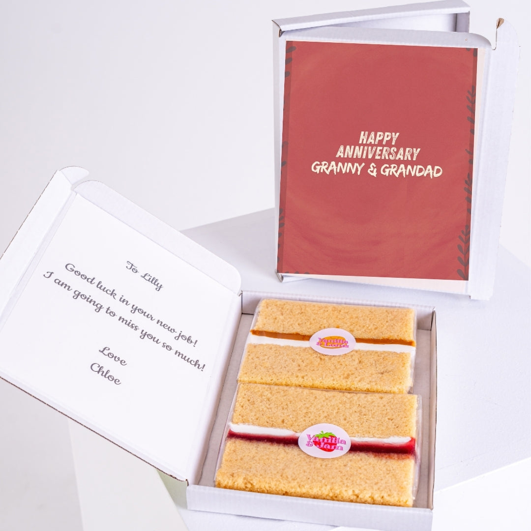 Anniversary treat box for Granny & Grandad with message