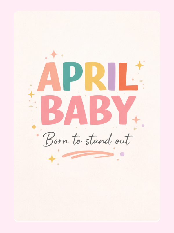 April Baby Cake Card, birthday
