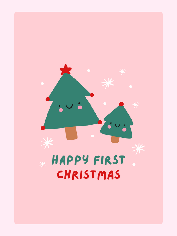 Happy First Christmas Cake Card