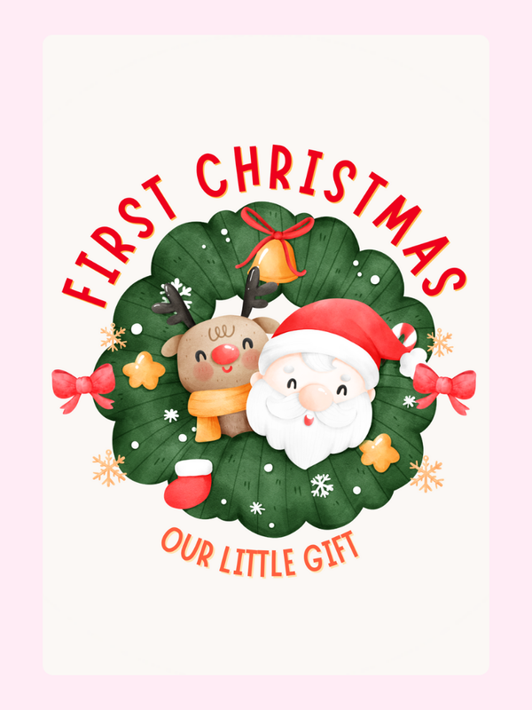 Our Little Gift Cake Card, Christmas