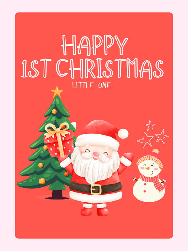 Santa & Snow Man Cake Card, Christmas