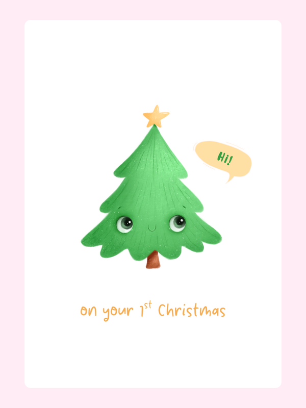 First Christmas Little Tree Cake Card