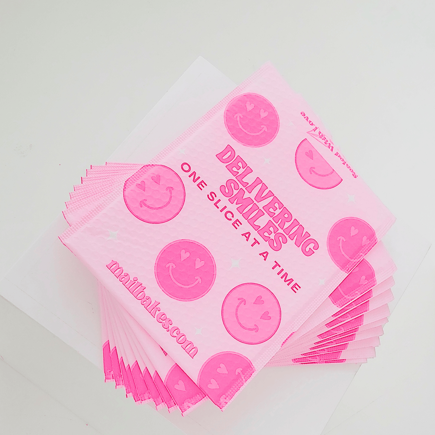 Pink smiley face napkins