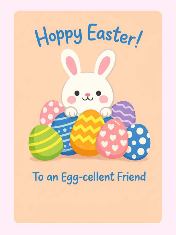 Egg-cellent Friend Easter Cake Card