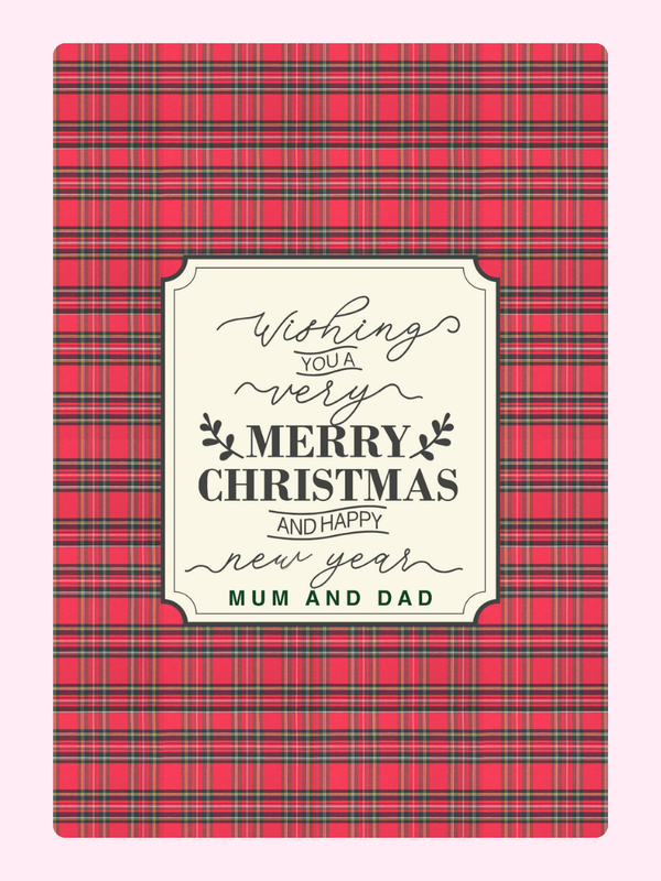 Wishing You a Merry Christmas Cake Card, for parents