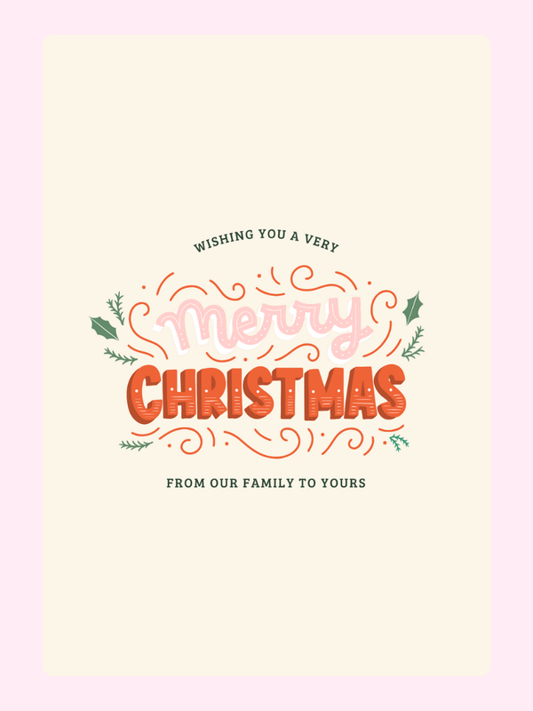 Wishing you a Very Merry Christmas Cake Card