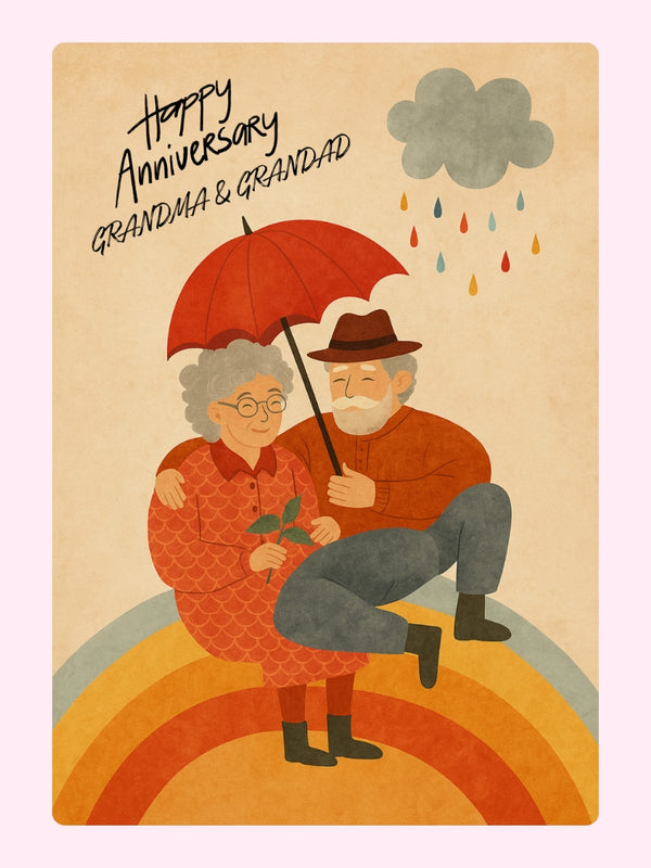 Happy Anniversary Grandma And Grandad Cake Card, for grandparents