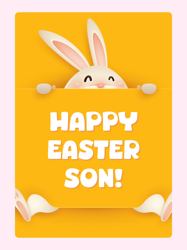 Happy Easter Son Cake Card