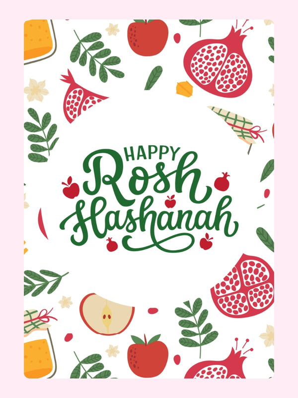 Happy Rosh Hashanah Cake Card
