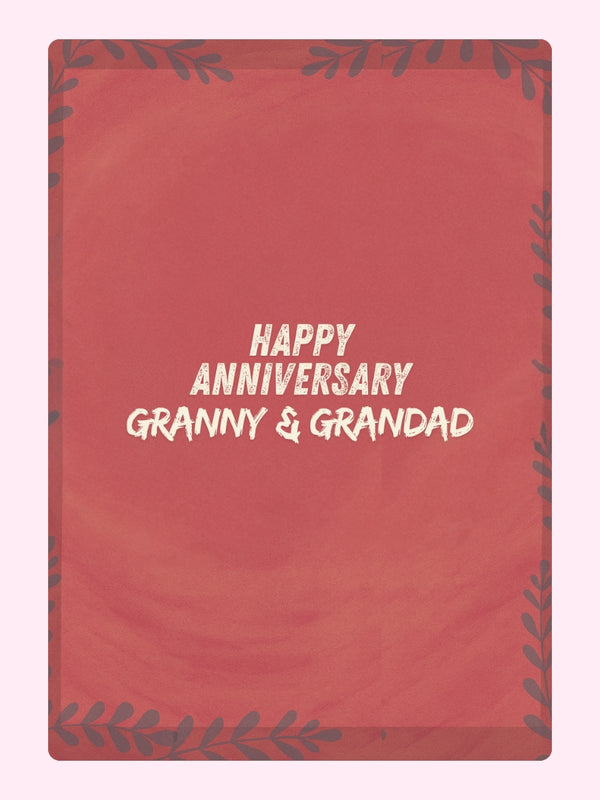 Happy Anniversary Granny And Grandad Cake Card, for grandparents