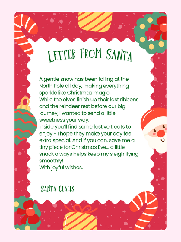 Letter From Santa Snowy North Pole Cake Card, Christmas