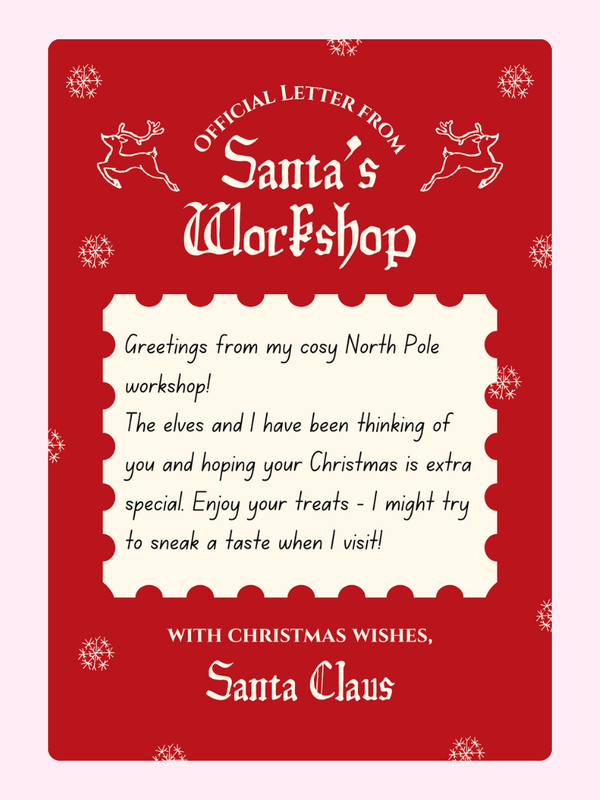Letter From Santa's Workshop Cake Card, Christmas