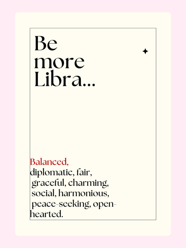 Libra traits with minimalist style design