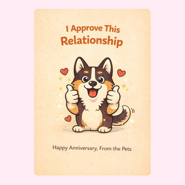 Thumbs Up From The Pets Anniversary Cake Card | MailBakes