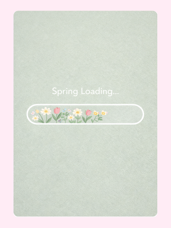 Spring Loading Progress Bar Cake Card, just because