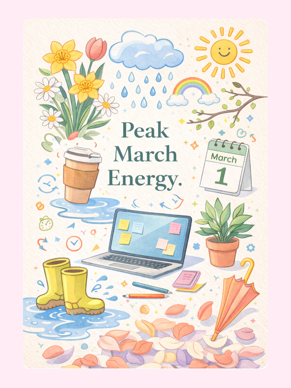 Peak March Energy Cake Card, just because