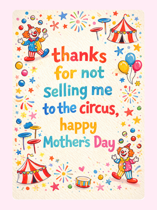 MD_F001 Cake Card, Mother's Day