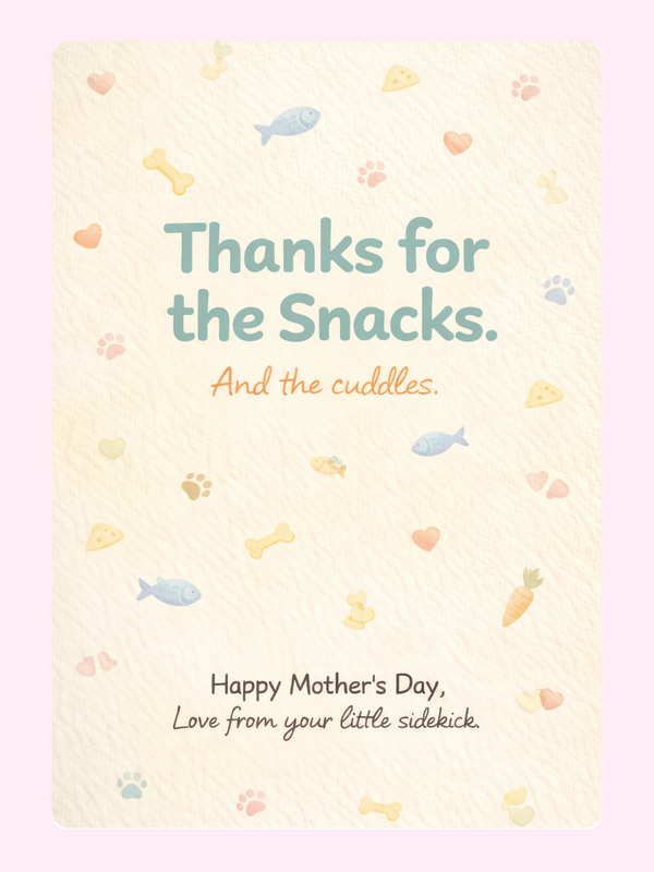Thanks For The Snacks Cake Card